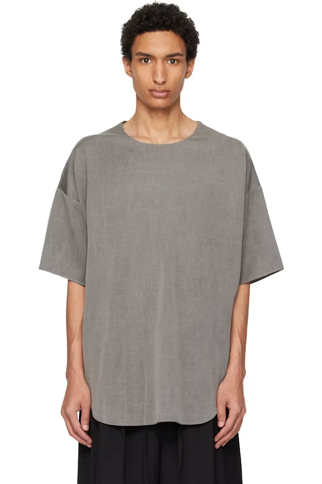 Серая свободная футболка с короткими рукавами Fear Of God