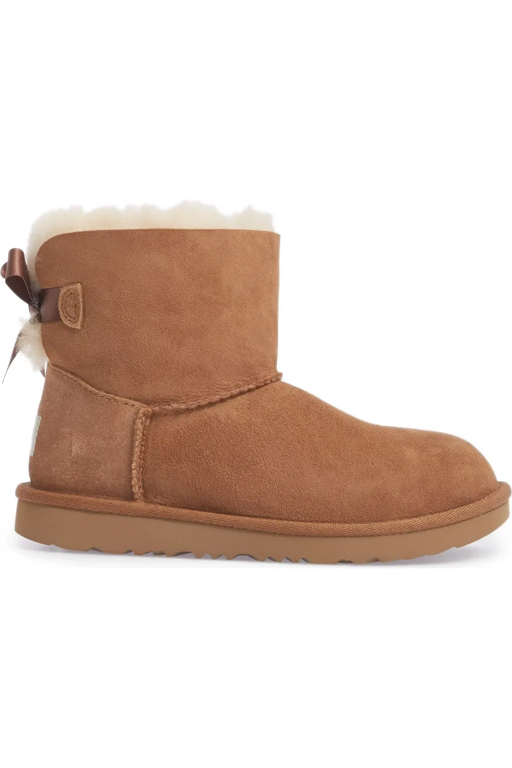 Детские ботинки водонепроницаемые с бантом Mini Bailey Bow II UGG, Chestnut — фото 3