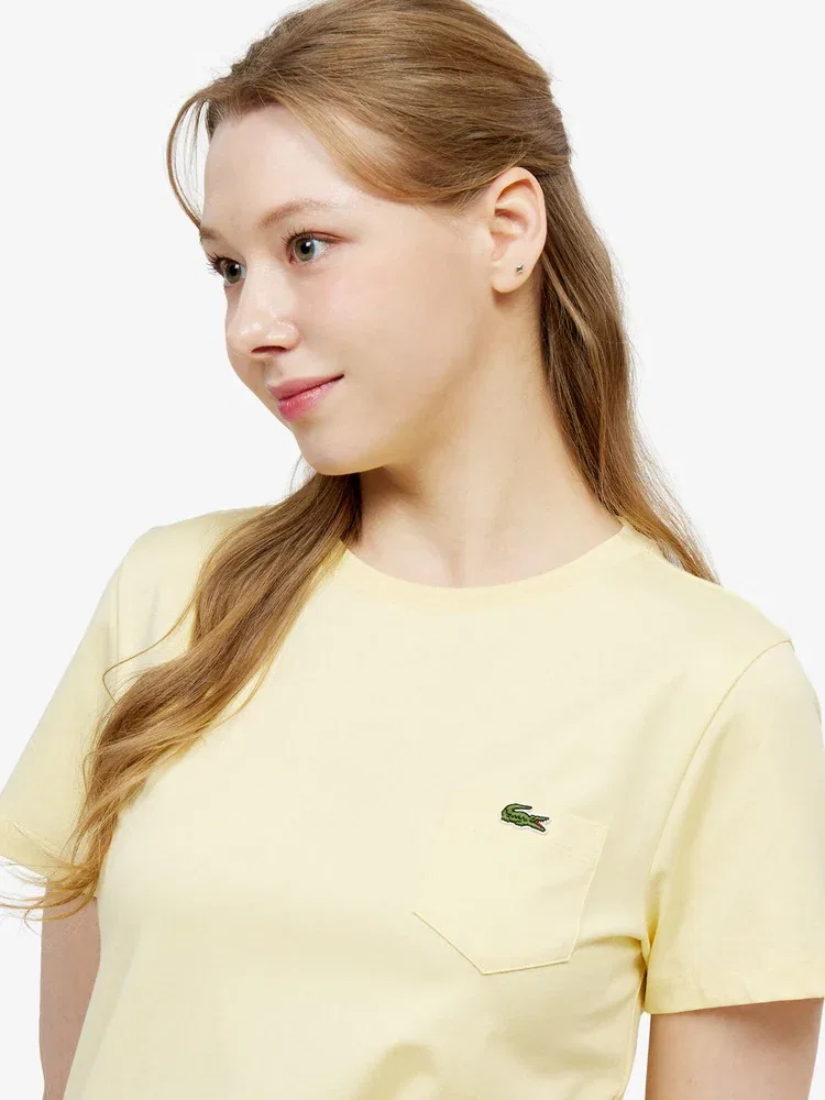 Футболка LACOSTE Basic Pocket Lemon — фото 2