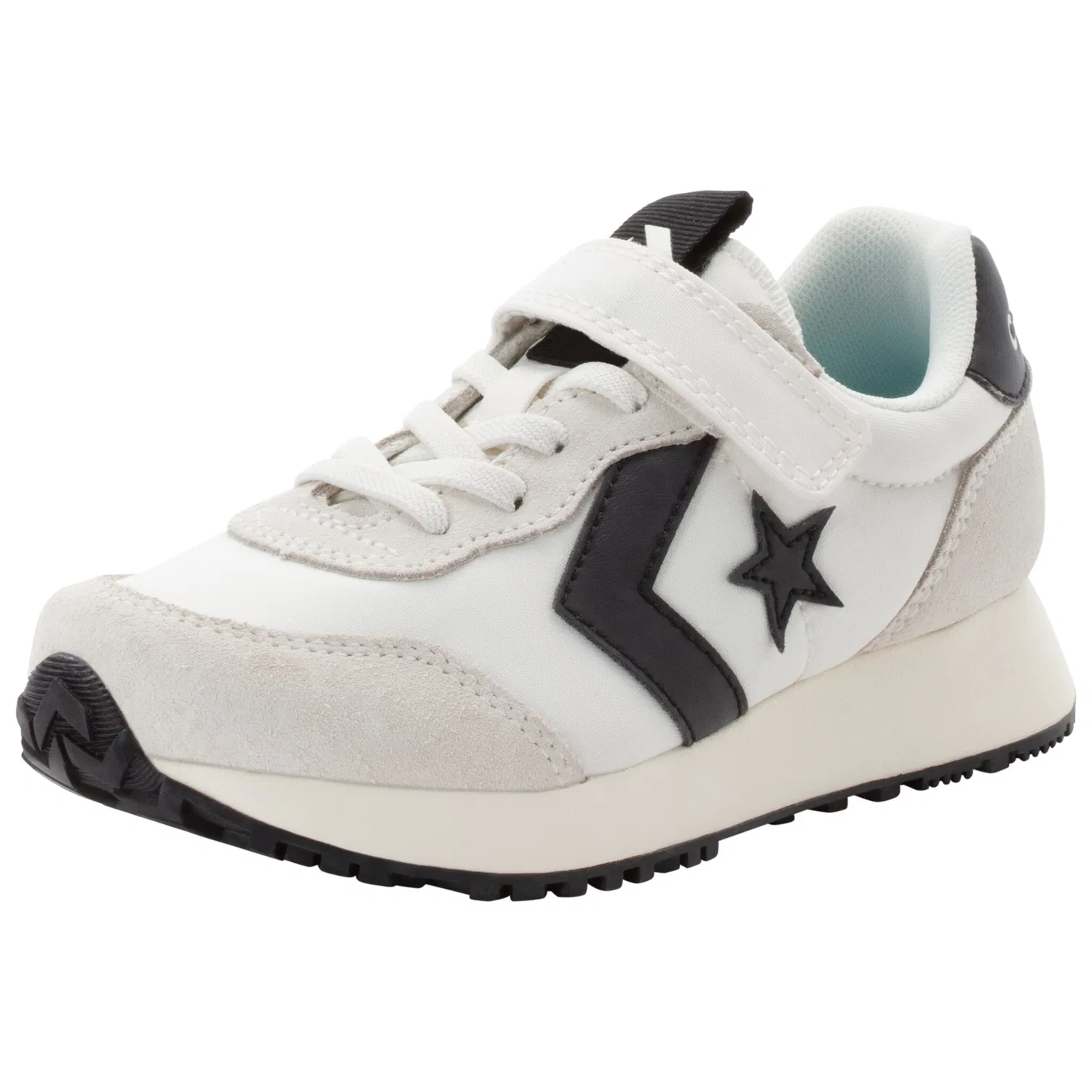 Детские низкие кеды с кожаным верхом Converse, Vintage White/Black