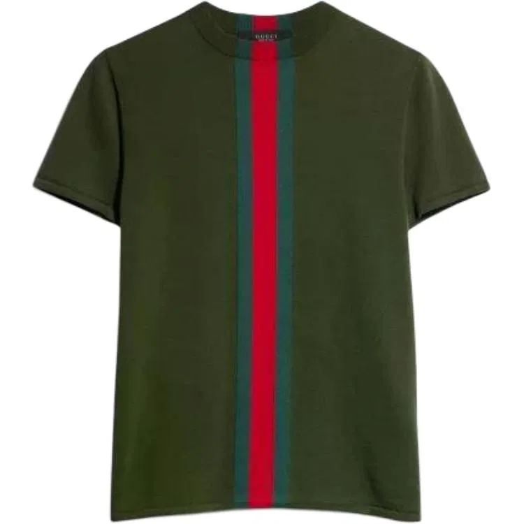 Мужская футболка с круглым вырезом Green GUCCI — фото 3