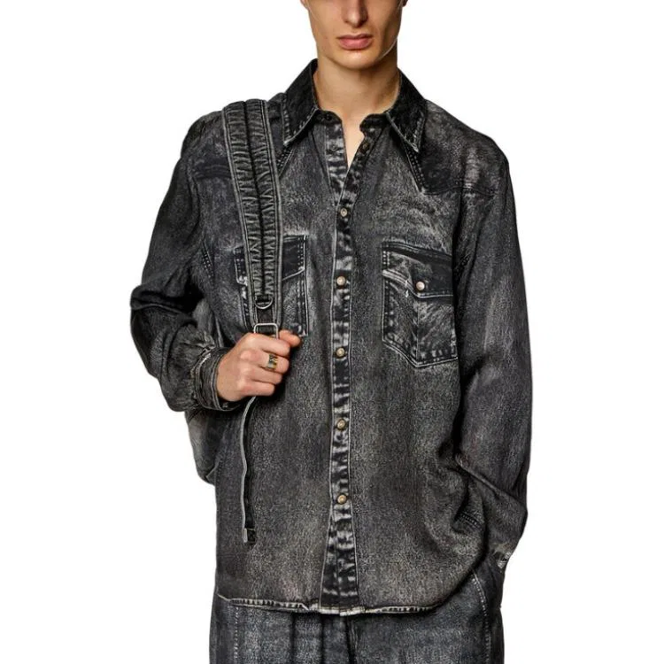 Мужская джинсовая куртка DIESEL, Black — фото 3