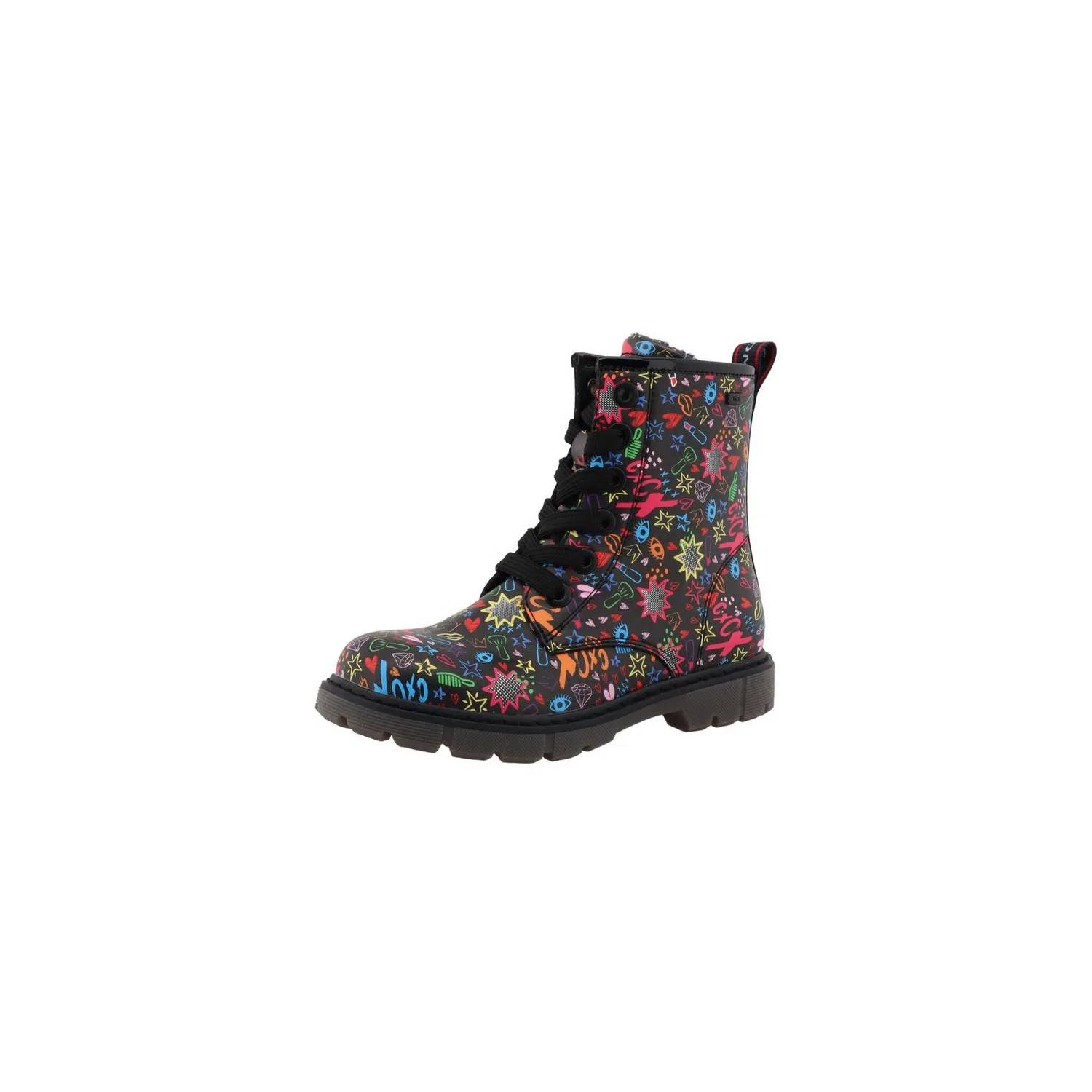 Детские высокие ботинки с принтом Tom Tailor, Black Multicolor