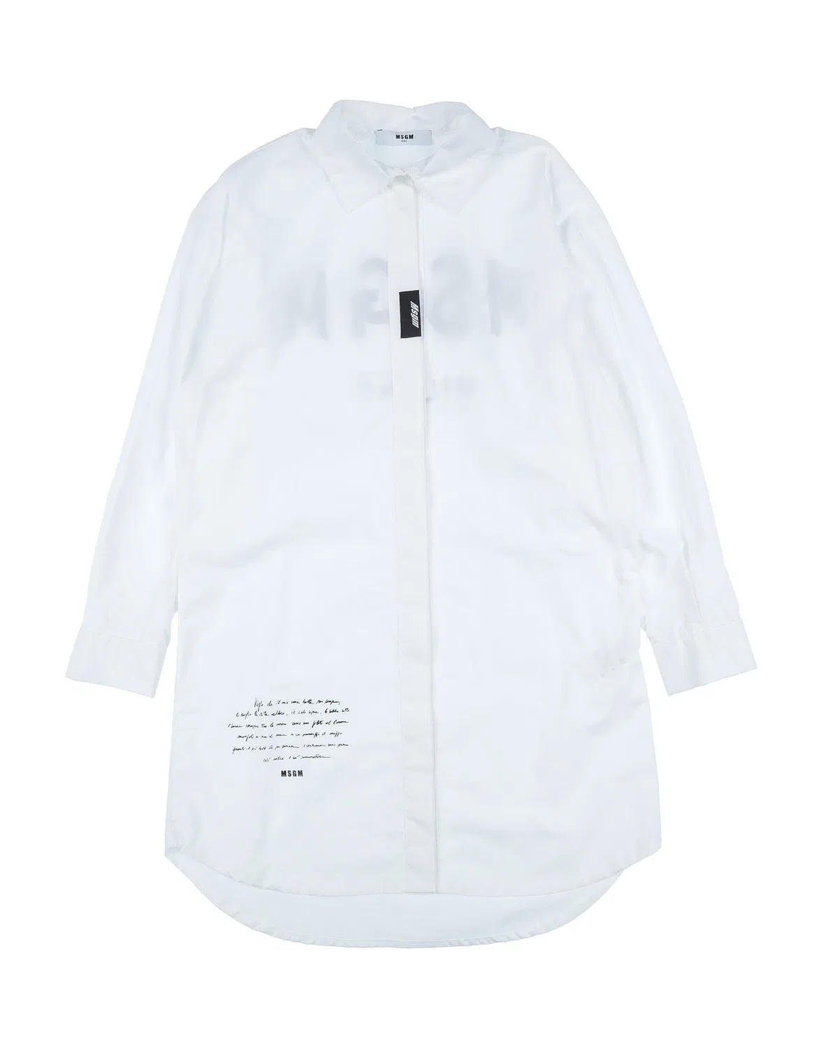Рубашка из хлопка с принтом Msgm, белый