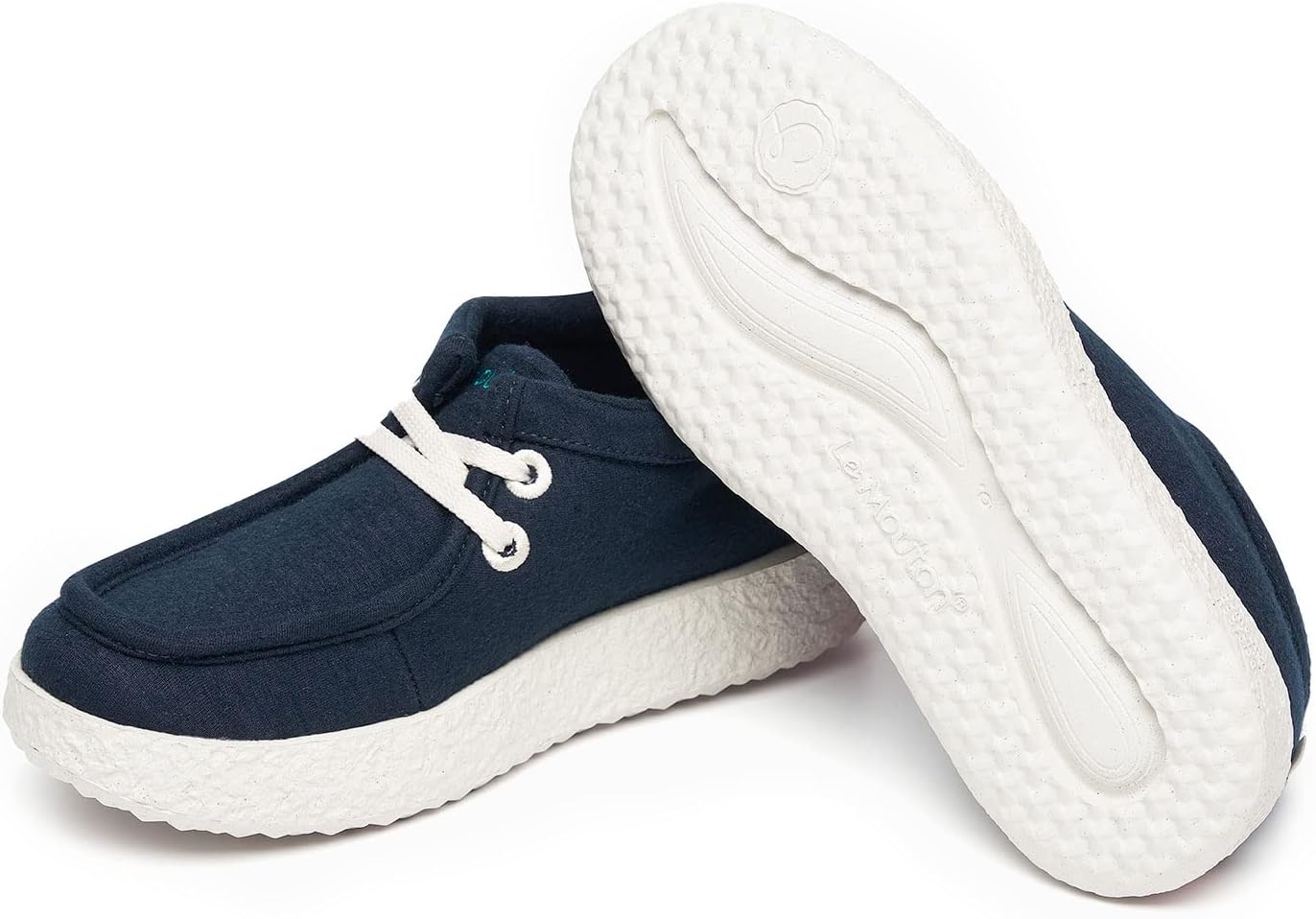 

Кроссовки LeMouton из шерсти мериноса с отделкой Wallaby для мужчин и женщин, удобные и легкие, повседневная обувь на шнуровке LE MOUTON, темно-синий