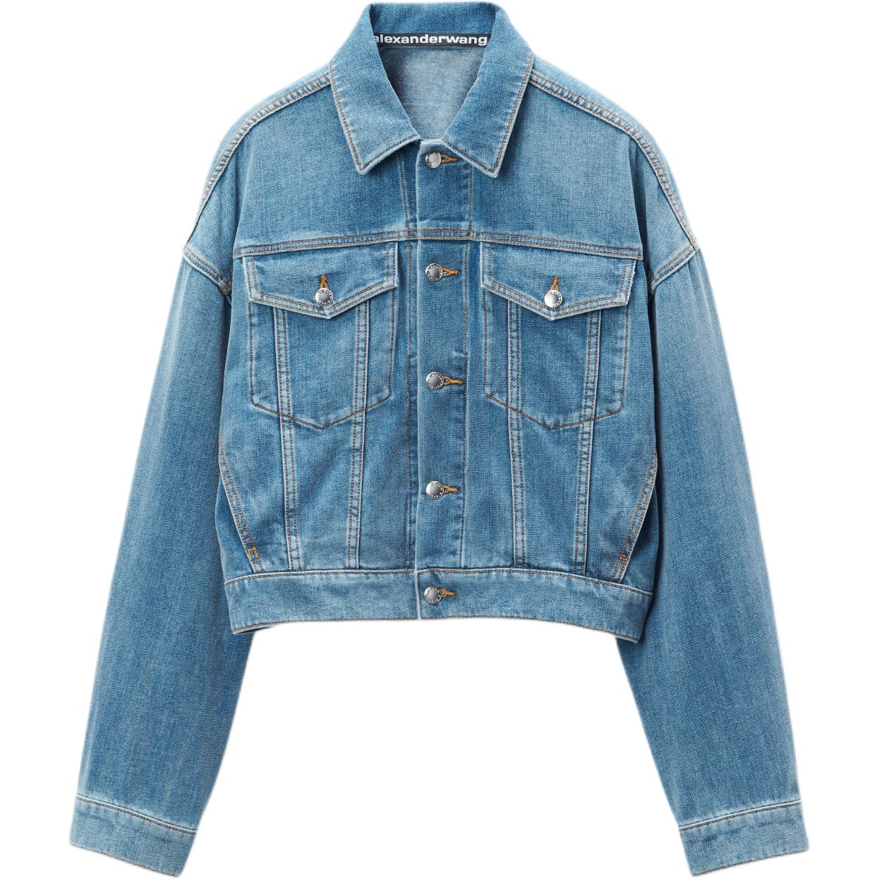 

Alexander Wang Короткий джинсовый жакет, Light Blue