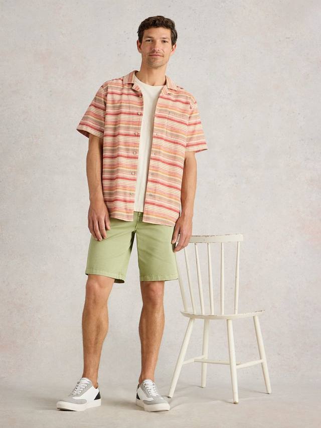 

Органическая хлопковая рубашка Regular Fit с горизонтальными полосками White Stuff, Red/Multi