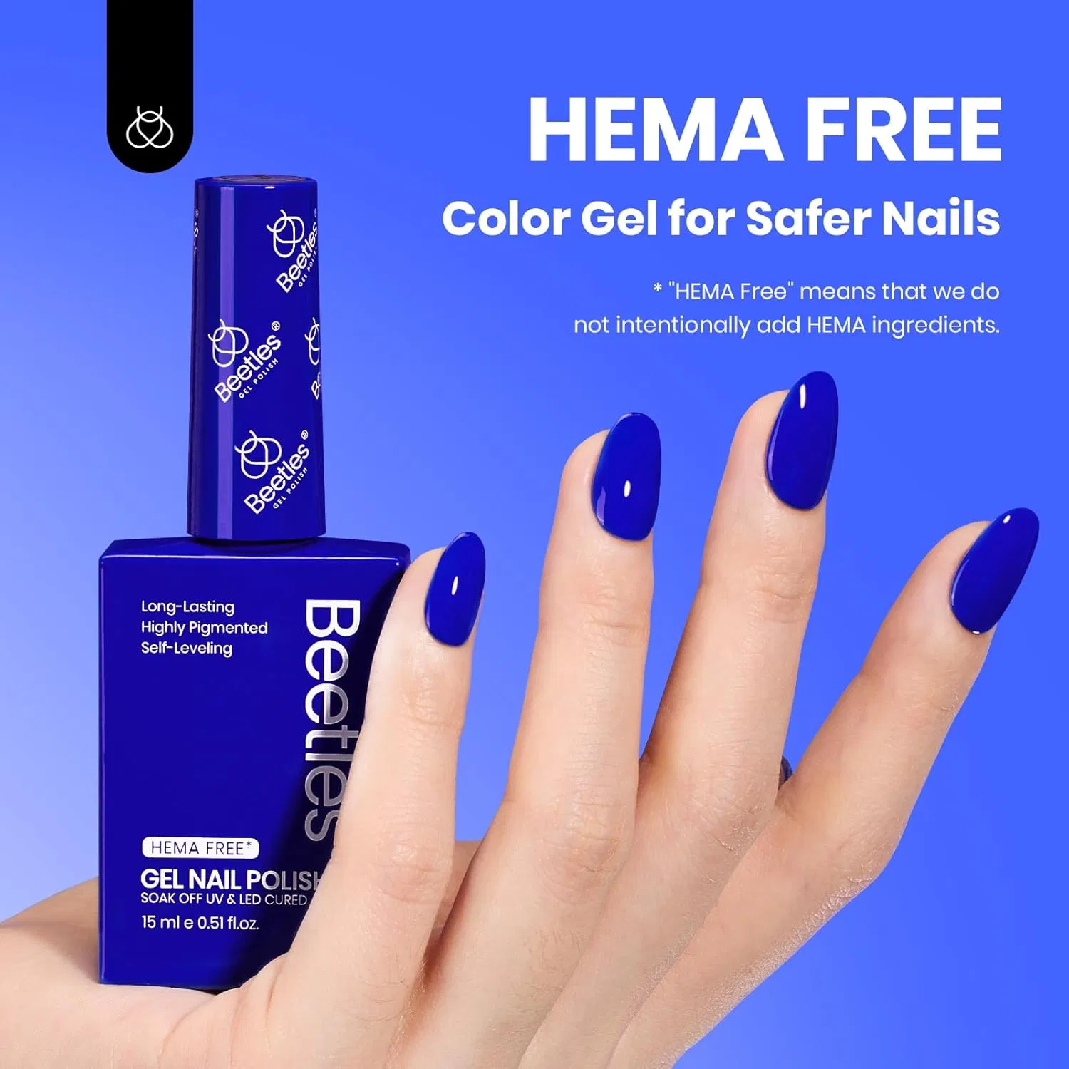 Темно-синий гель-лак Beetles, 15 мл Beetles Gel Polish, 15Ml Eternal Blue — фото 3