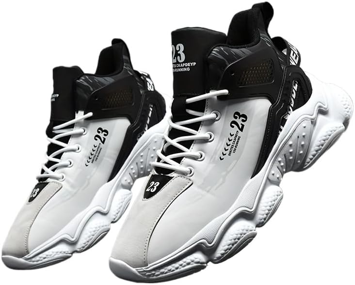 

Платформенные кроссовки с сочетанием цветов, удобные спортивные кроссовки на шнуровке с амортизацией и противоскользящей подошвой, подходят для активного отдыха на свежем воздухе Fmshi, белый