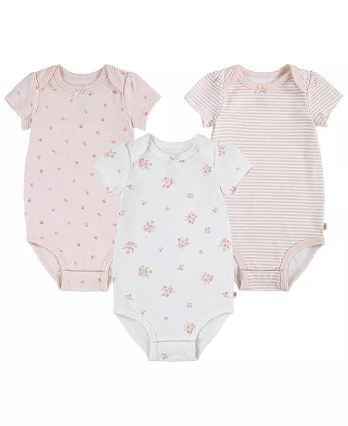 

Органические боди с коротким рукавом для девочек, 3 шт Huggies, белый