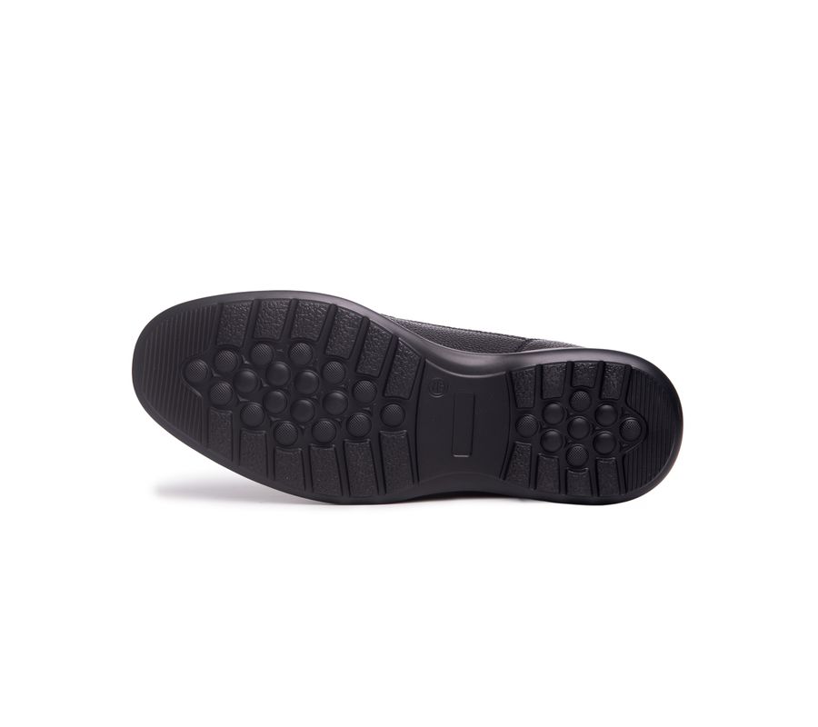 Мужские лоферы Chicago Road с технологией Hands-Free Slip On Marc Joseph New York, Black grainy leather — фото 4