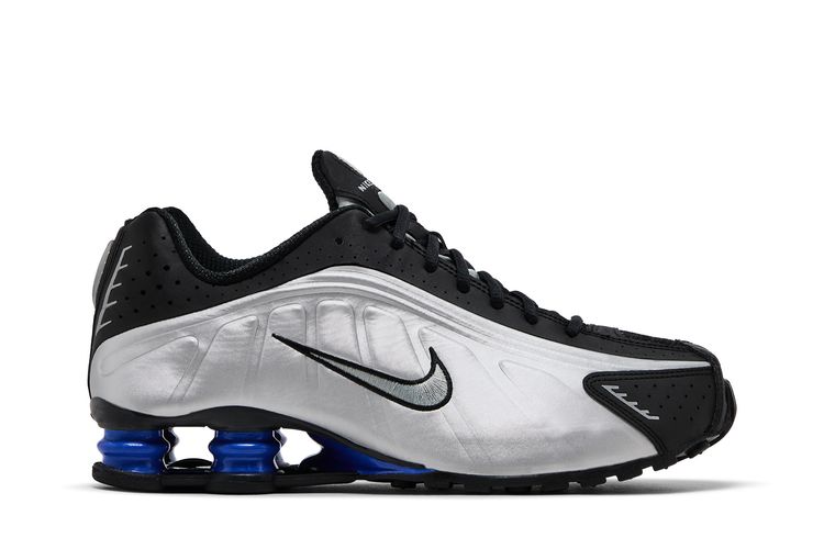 

Кроссовки Nike Wmns Shox R4 Metallic Silver Racer Blue, серебряный