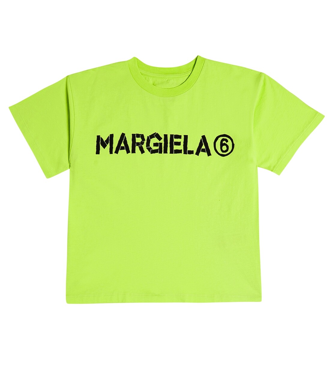 

Хлопковая футболка с логотипом MM6 Maison Margiela, зеленый