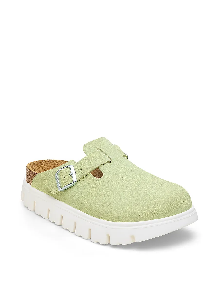

Бостонские массивные сабо Birkenstock, цвет Faded Lime