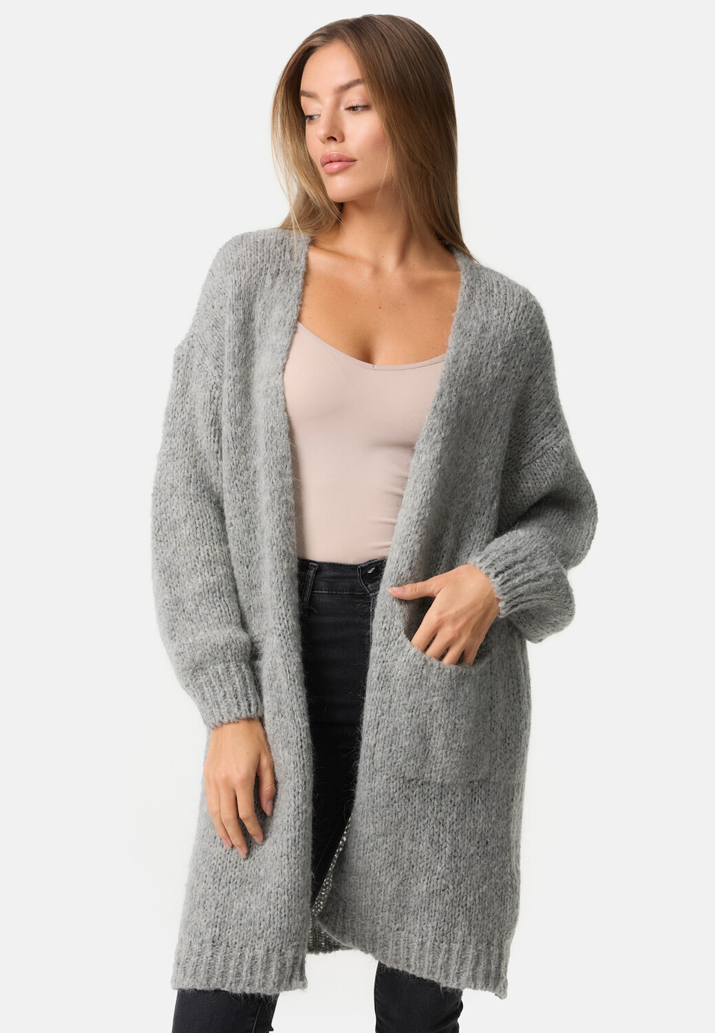 

Толстовка PM SELECTED Strickjacke, серый