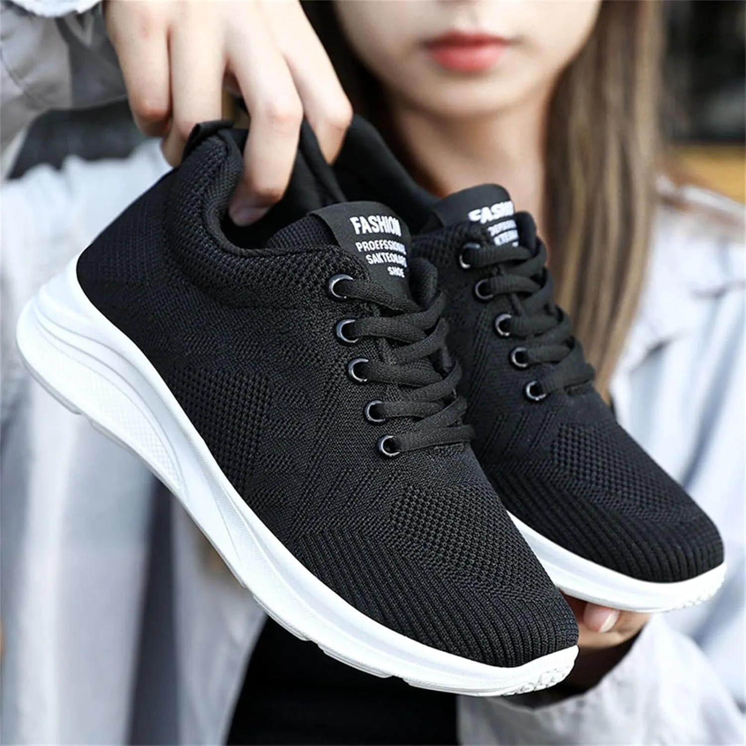 Кроссовки Generisch Mesh Herren: Laufschuhe Herren Wasserdicht Atmungsaktiv Turnschuhe Slip On Wanderschuhe Weich Leicht Sportschuhe rutschfest Freizeitschuhe Schnell Trocknend Sommerschuhe-Halbschuhe, черный — фото 4