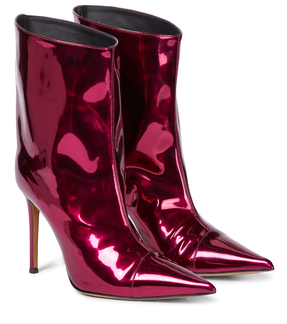 Ботильоны из лакированной кожи Raquel 105 Alexandre Vauthier, Porpora