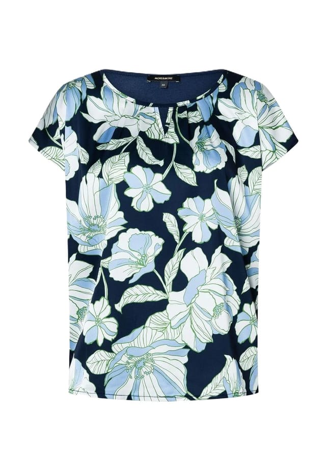 

Блузка-Рубашка с вырезом-замочной скважиной More & More, цвет 4370 floral print