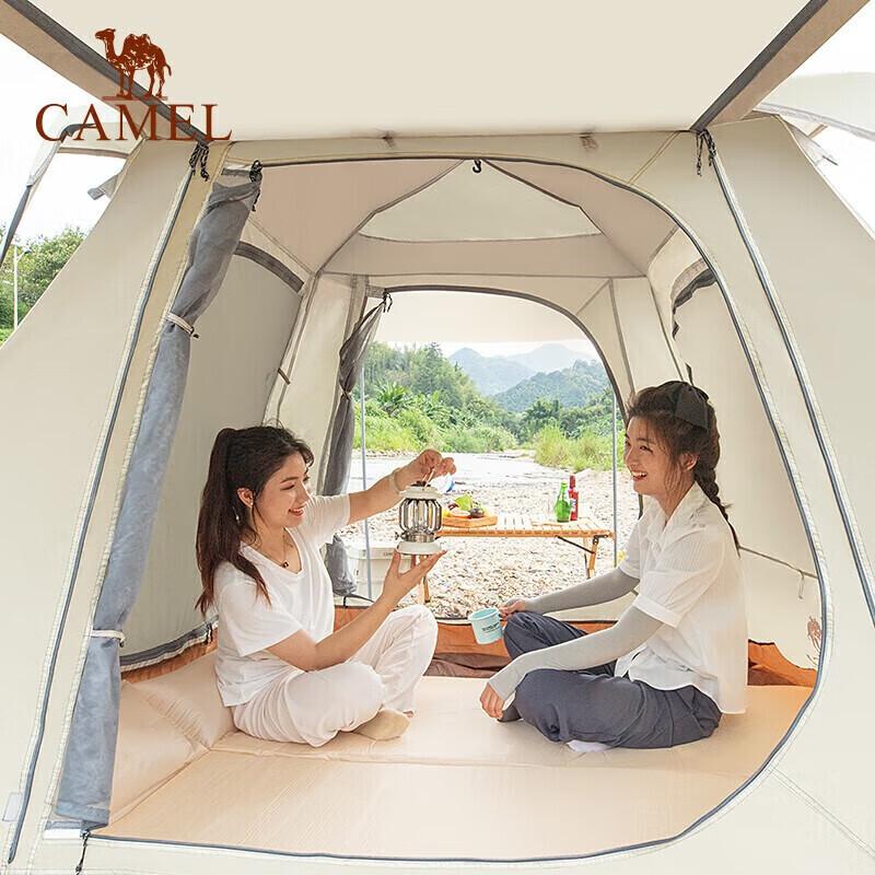

Уличная палатка Camel, утолщенная складная трехдверная полностью автоматическая палатка, оборудование для кемпинга и дождя, 105-1, сосновый зеленый