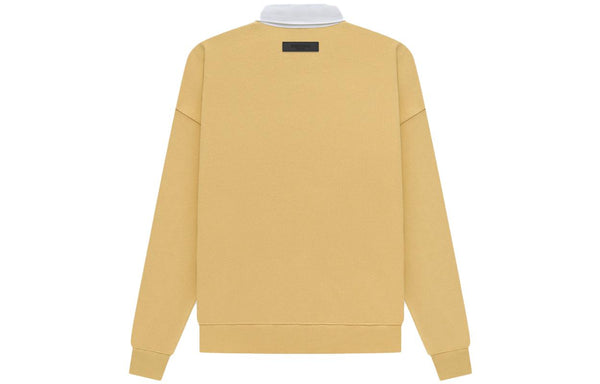 Рубашка ss23 waffle long sleeve polo shirt 'light tuscan' Fear Of God Essentials, желтый — фото 3