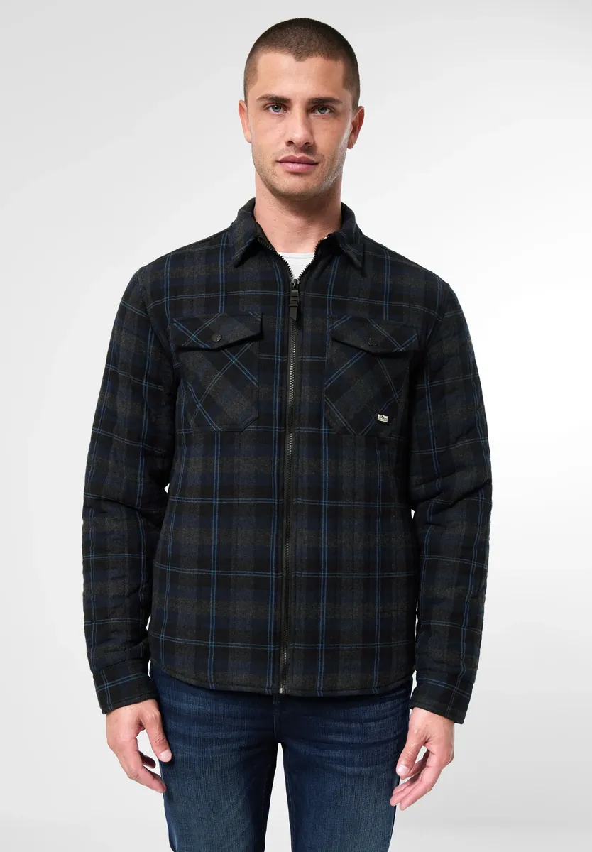

STREET ONE MEN короткая куртка без капюшона, клетчатый фасон, серый