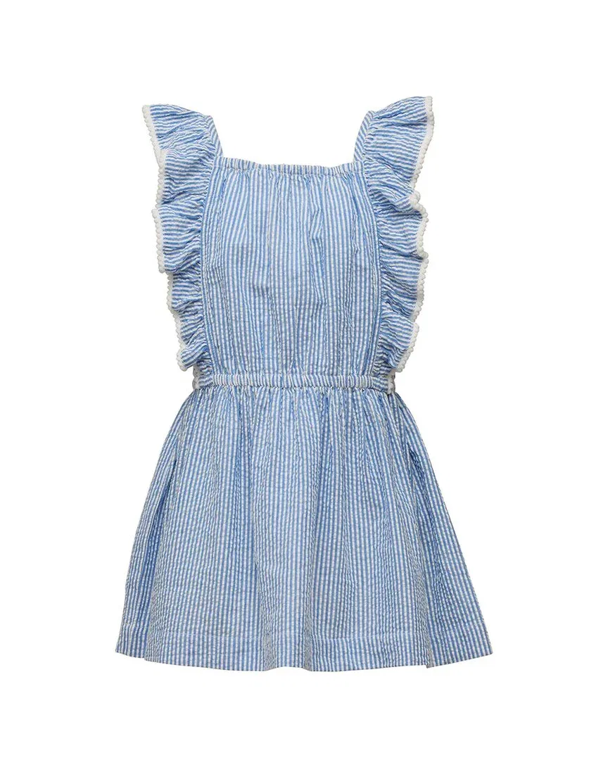 Snapper Rock Frilled Beach Dress, синий