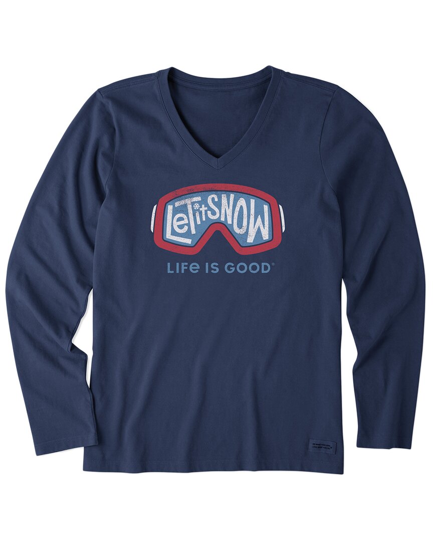 

Футболка с надписью «Жизнь хороша» Life is Good, синий