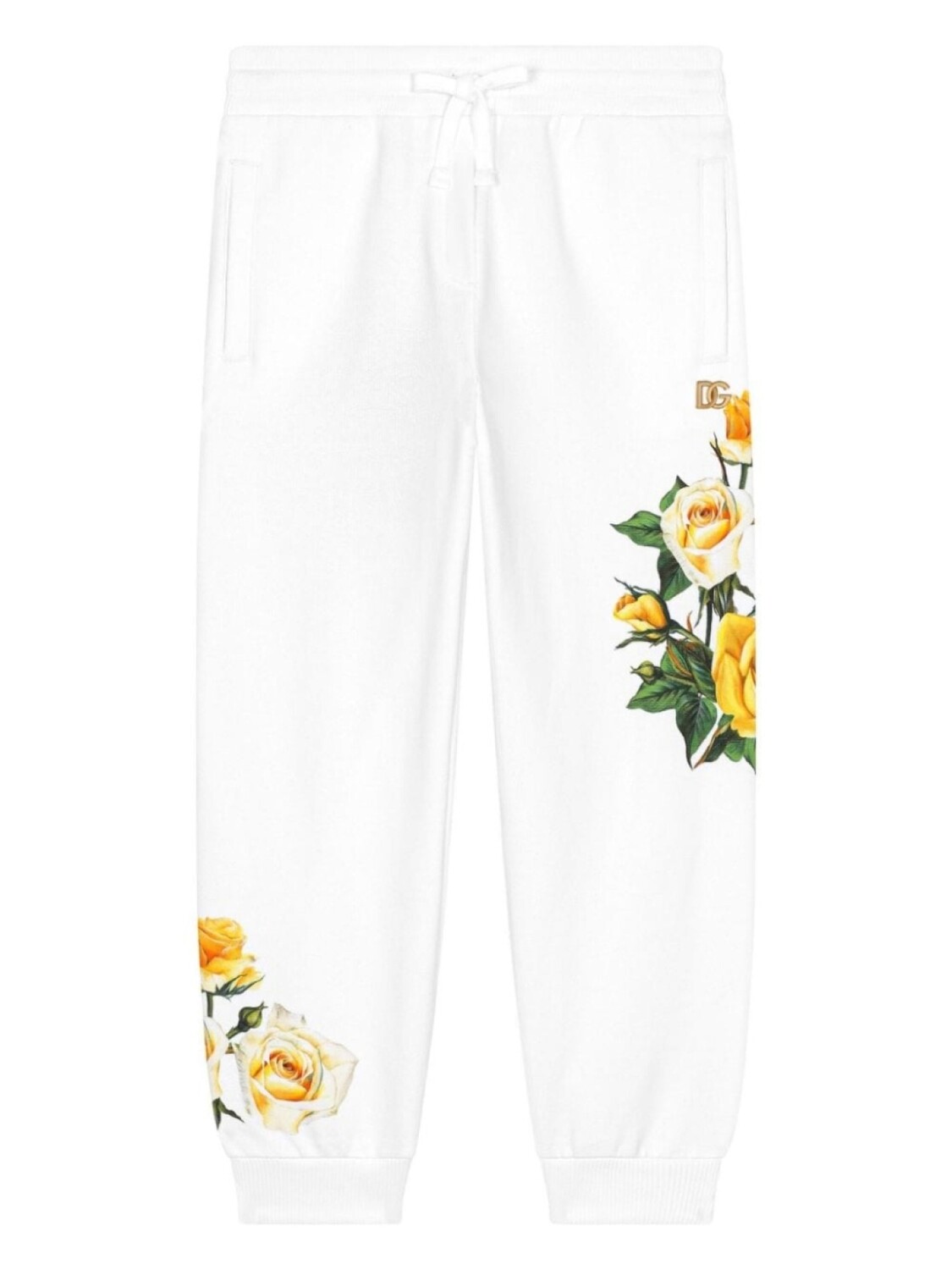 

Dolce & Gabbana спортивные брюки с цветочным принтом, белый