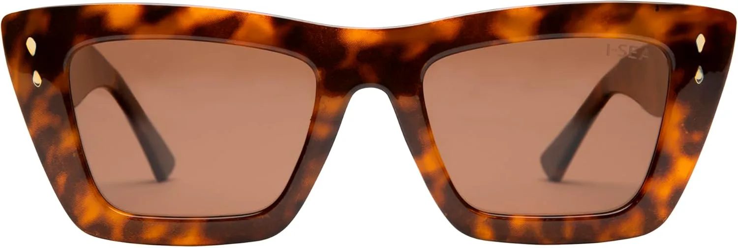 

Солнцезащитные очки I-SEA Kaya - Женские солнцезащитные очки - "кошачий глаз" - Поляризованные и со 100% защитой от УФ-излучения, Tort / Brown Polarized Lens