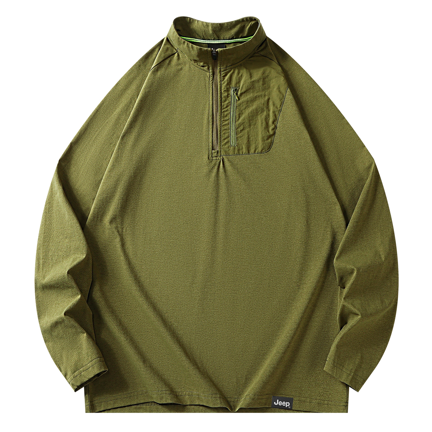 

Свитшот мужской с круглым вырезом Moderate Regular Jeep, army зеленый