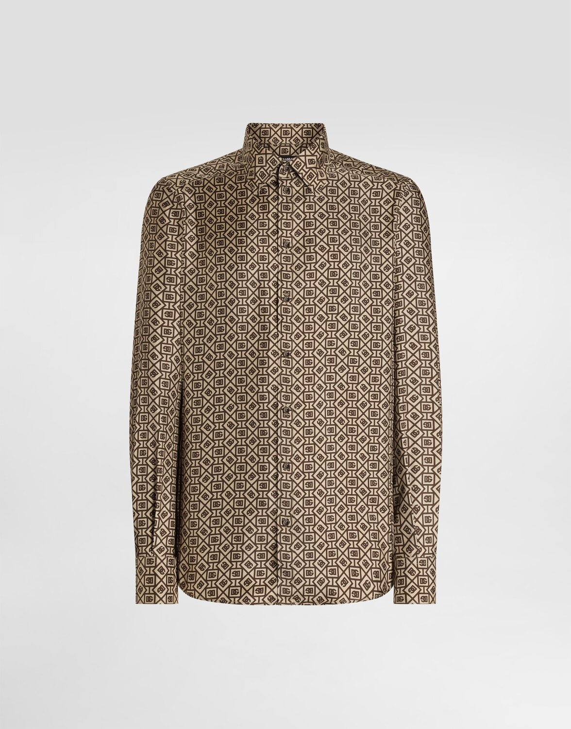 

Сорочка-рубашка из шелкового твила с принтом martini Dolce & Gabbana, принт