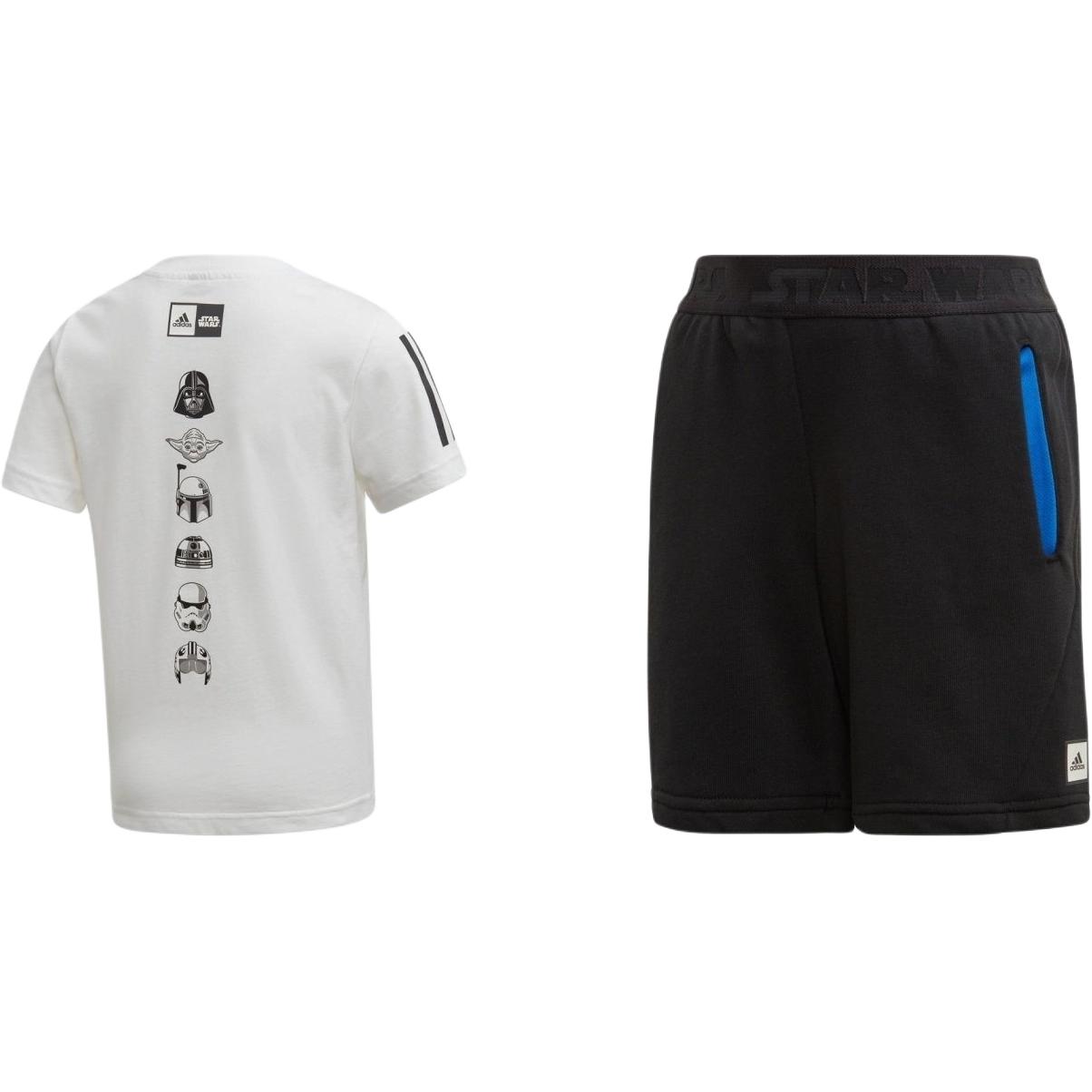 Повседневная спортивная одежда Star Wars для детей 3-7 лет Adidas, белый/черный — фото 4