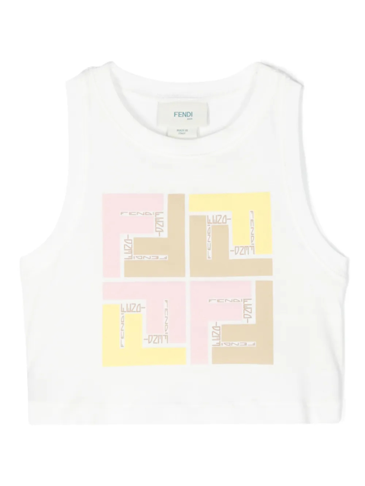 

Топ с логотипом FF Fendi Kids, белый