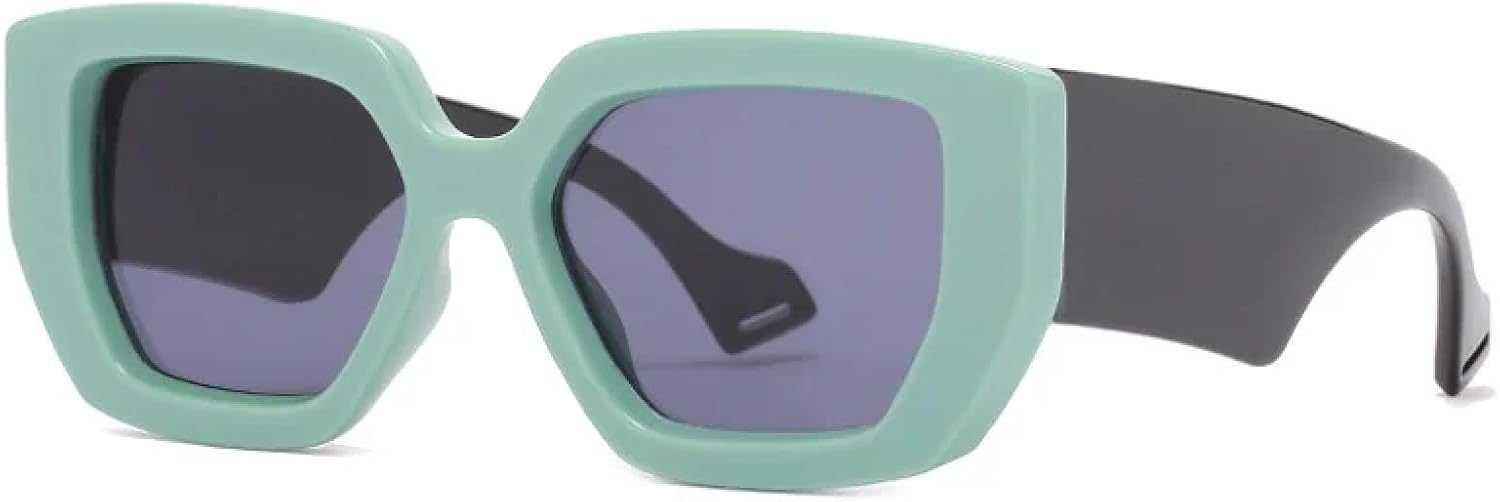 

Солнцезащитные очки с защитой от УФ-излучения UV400 | Панк-очки в крупной оправе для женщин и мужчин | Для занятий спортом на открытом воздухе и вождения DSVIGF, C4green-black