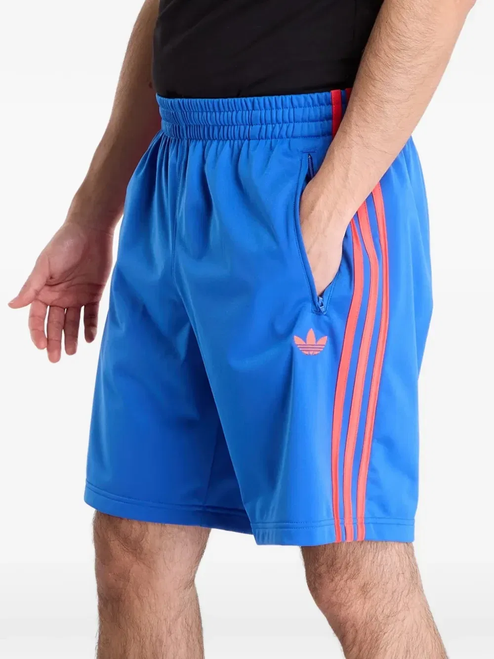 Шорты Firebird с деталями в виде полос Adidas, синий — фото 4