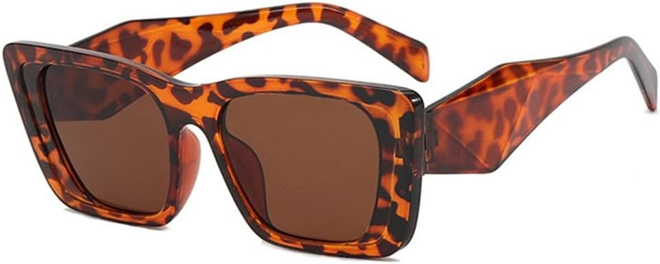 

Женские солнцезащитные очки в стиле панк «Кошачий глаз» с защитой от УФ-излучения UV400 для занятий спортом на открытом воздухе, бега и езды на велосипеде UYPTK, Leopard Tea