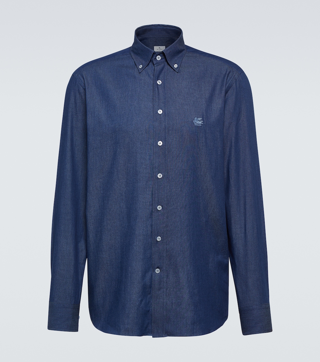 

Джинсовая рубашка с логотипом Etro, Print On Blue Base
