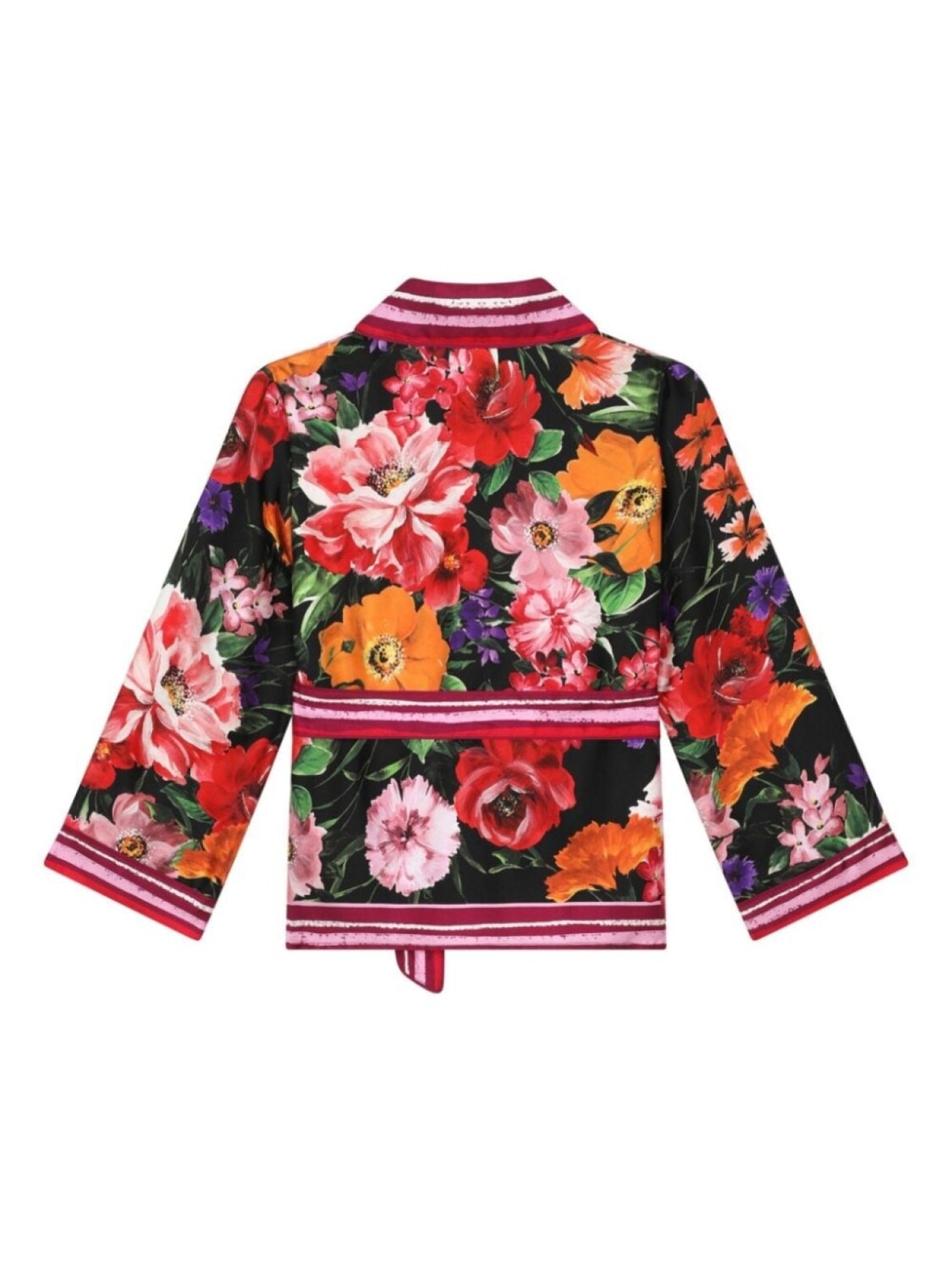 Dolce & Gabbana Kids твиловая рубашка с цветочным принтом, красный — фото 2