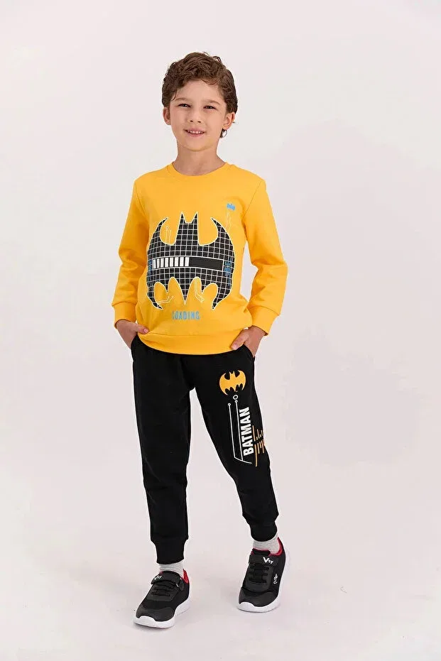 Детский спортивный комплект для мальчиков хлопковый Batman, Yellow