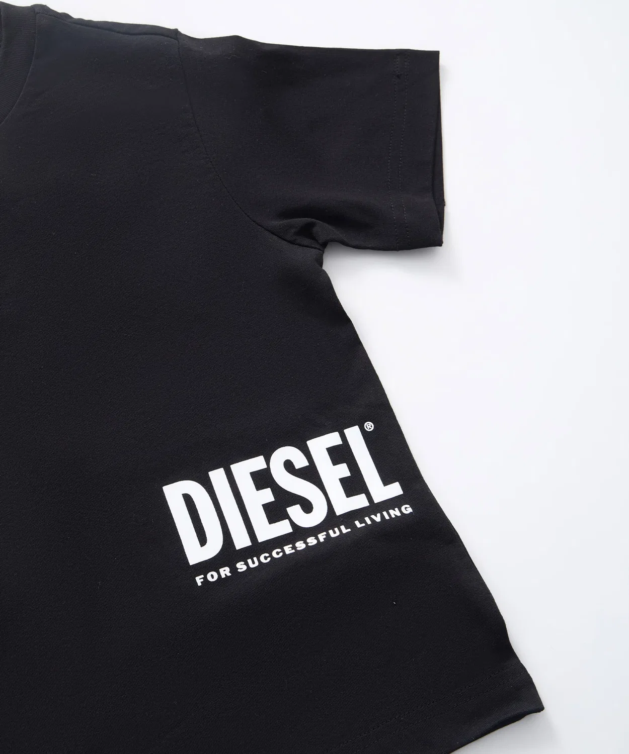 Детская футболка с коротким рукавом с принтом логотипа DIESEL KIDS, Белый — фото 3