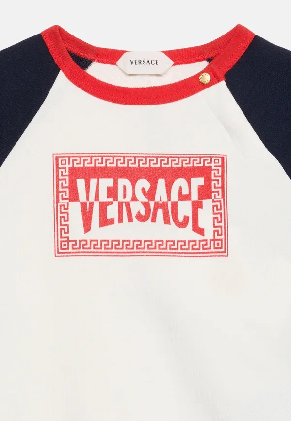 Толстовка унисекс с принтом Etichetta club kids Versace, белый/красный/темно-синий — фото 3