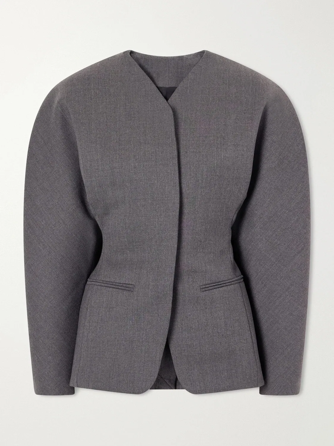 Блейзер из хлопковой саржи La Veste Ovalo Jacquemus, серый