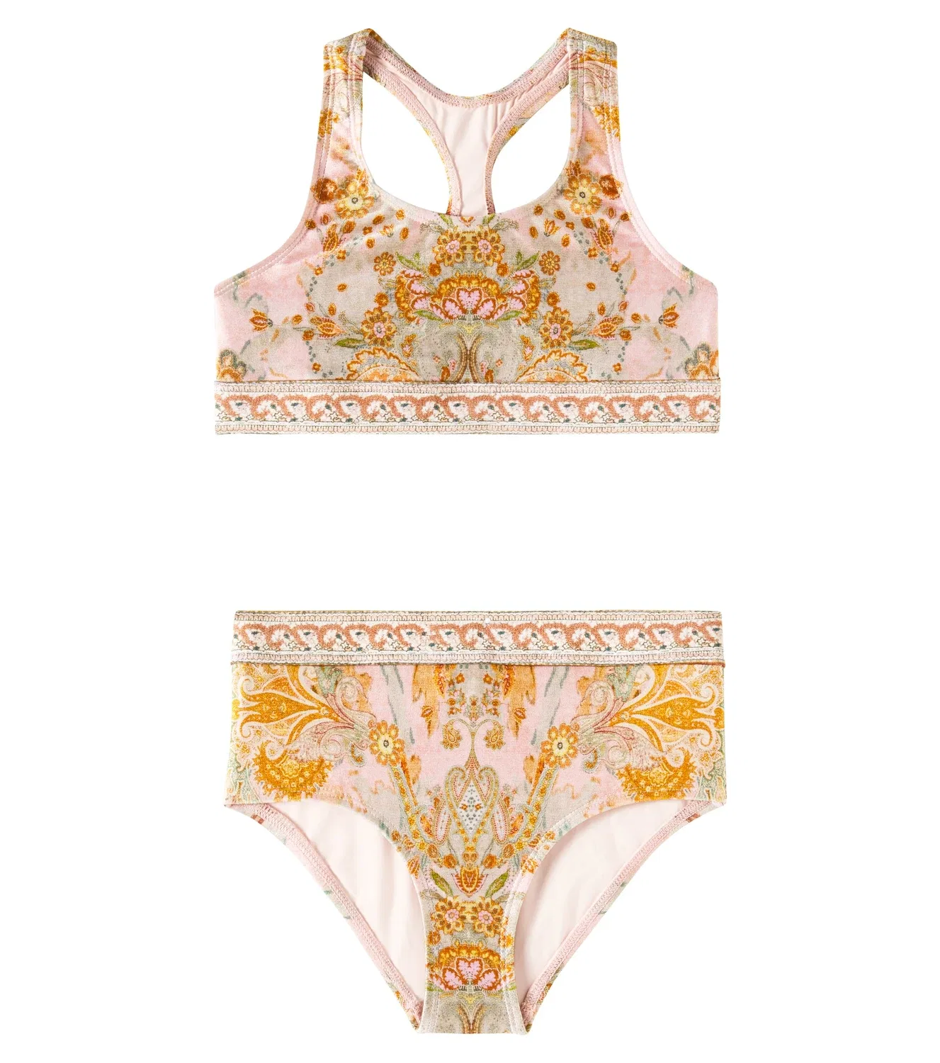 Раздельный купальник с принтом Zimmermann Kids, розовый
