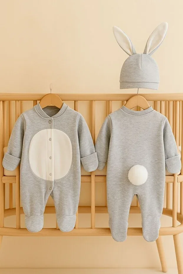 Детский комбинезон для новорожденных с принтом Minytrendy, Gray1 — фото 4