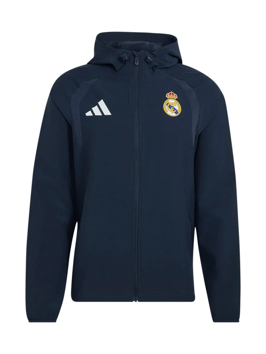 Тренировочная куртка ADIDAS PERFORMANCE 'Real Madrid Tiro Travel' темно-синего цвета