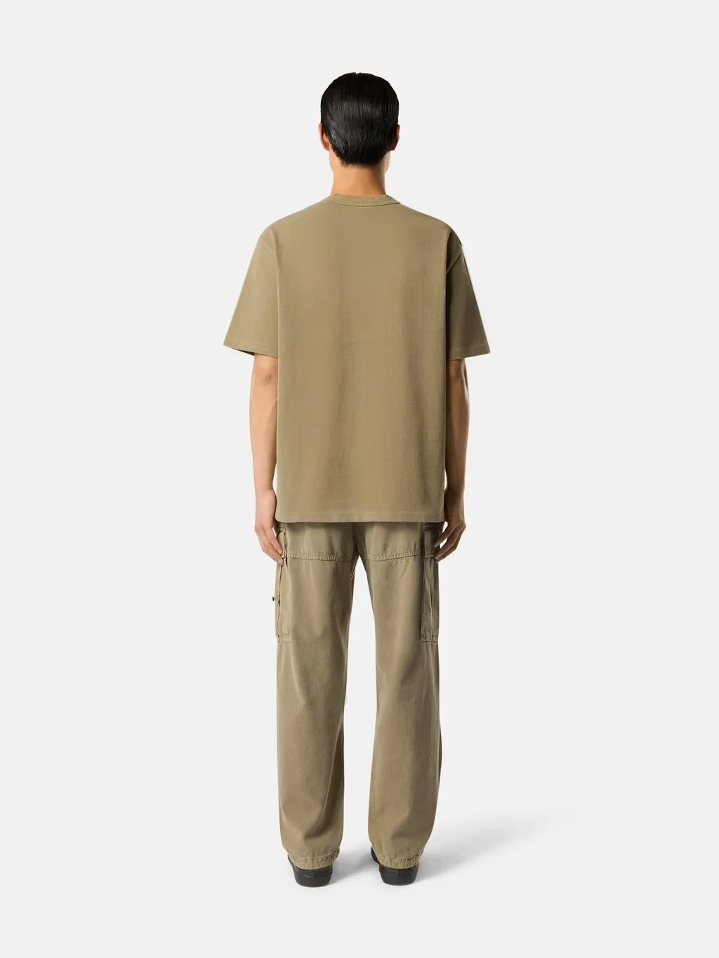 Мужская футболка Stone Island Regular-fit With Rectangular Print, военный зеленый — фото 4