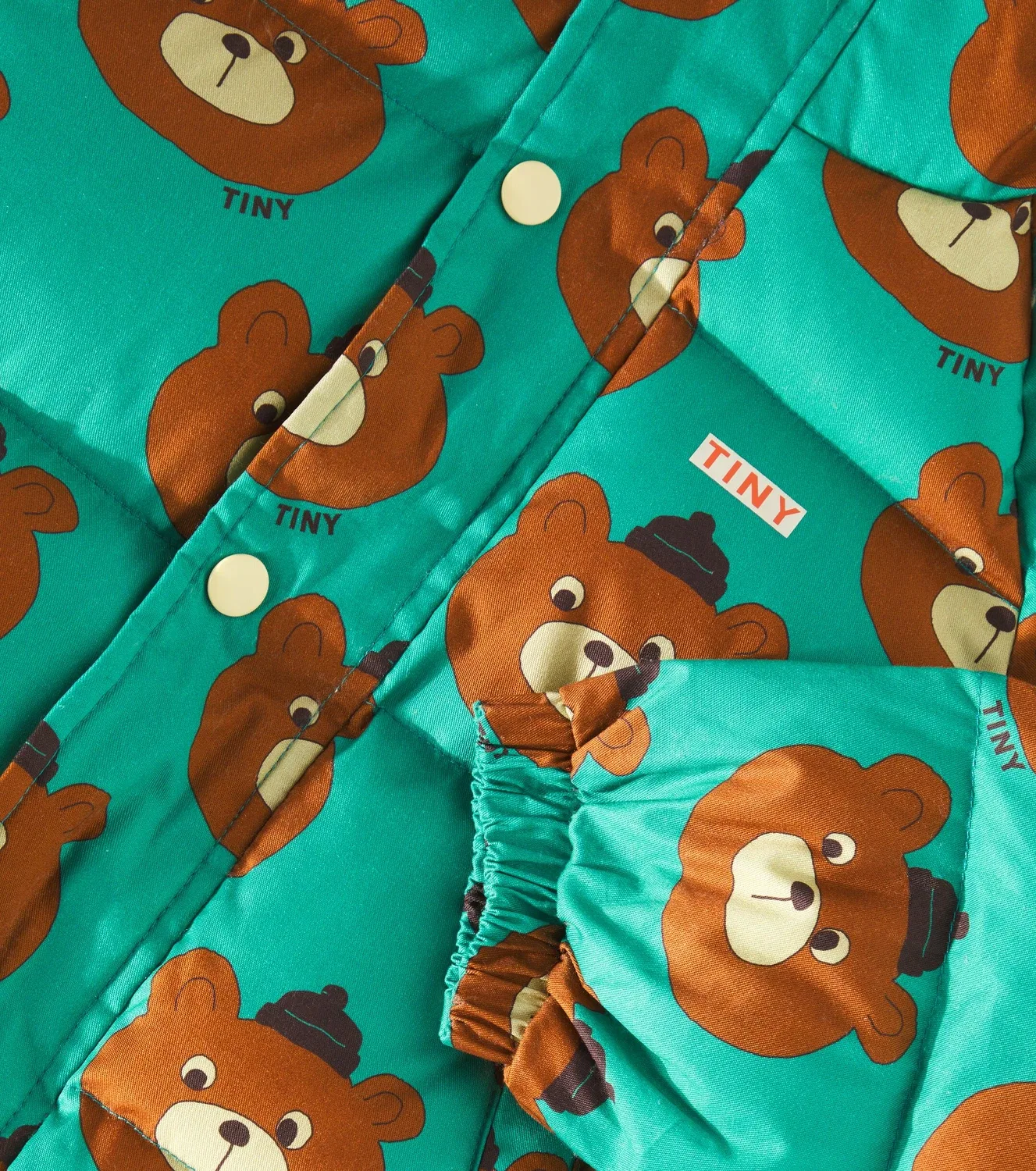 Легкая куртка хлопковая Bears Tinycottons, зеленый — фото 2