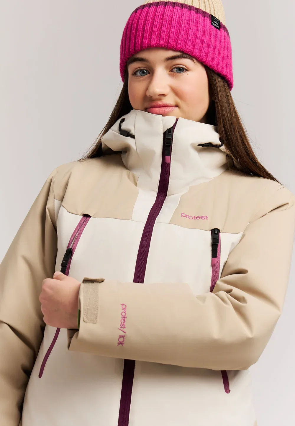 Лыжная куртка Prtlaurine jr Protest, Bamboo Beige — фото 4