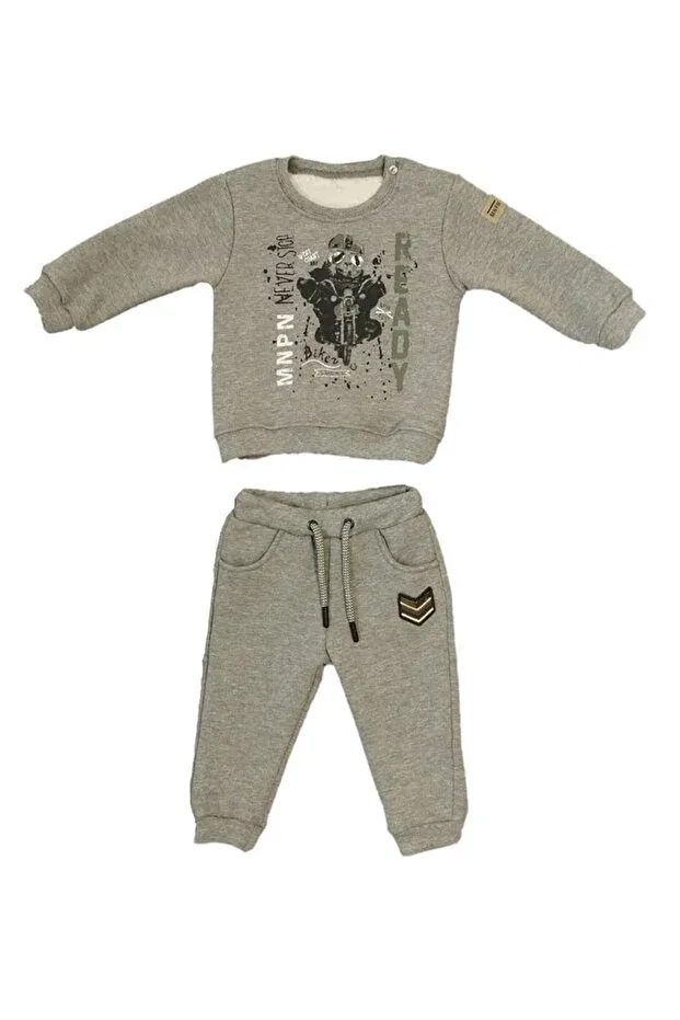 Детский спортивный костюм для мальчиков с длинным рукавом Sheep Boy's Tracksuit Set Bebepan, Gray