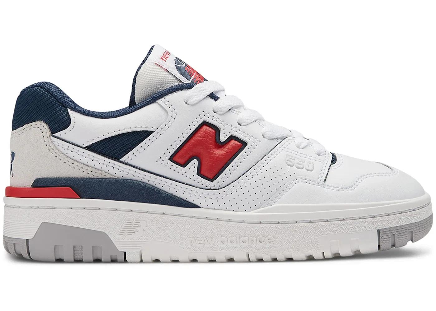 Детские кроссовки для мальчиков Lifestyle New Balance 550, White/True Red